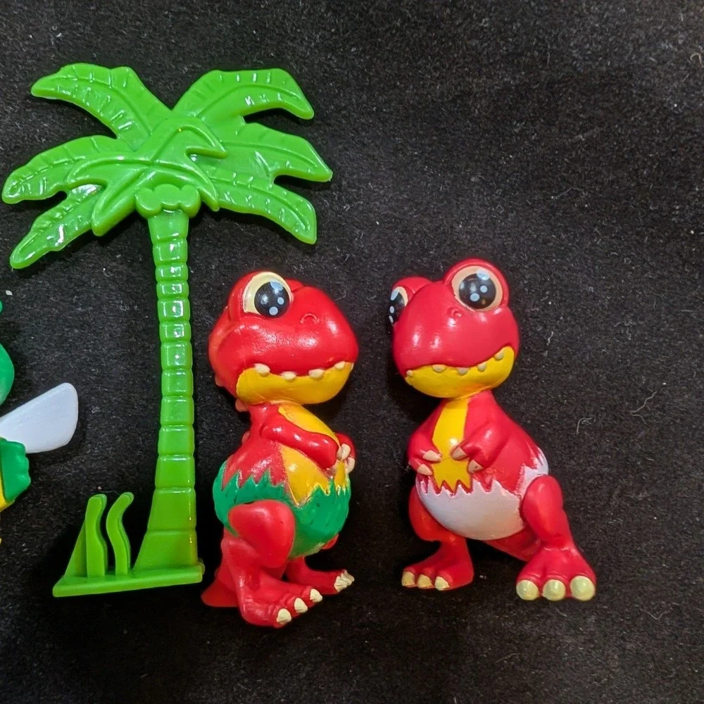 Ryan's World‎ Microverse Alligator Dinosaur Figures Lot Bumblebee Palm Tree 6pc
